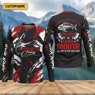 Maxcorners Passion for Fishing Shirts, SPF Long Sleeve Shirts, Fishing Shirts For Men