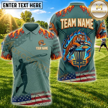 Maxcorners Disc Golf Sunset Forest Basket Personalized Name 3D Unisex Shirt