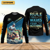 Maxcorners Fishing Shirts, Rule The Waves Fear Nothing, SPF Long Sleeve Shirts, Fishing Shirts For Men