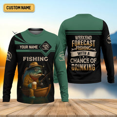 Maxcorners Bass Beer Fishing Shirt Long Sleeve, Hooded Sun Shirt, Camo Long Sleeve Shirt, Mens Fishing Shirt