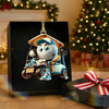 Maxcorners Blue Golf Ball Driving Golf Cart Acrylic Ornament, Golf Xmas Ornaments, Golf Christmas Gifts, Cool Golf Gift LM1611