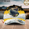 Maxcorners Fishing Yellow White Sport Pattern Personalized 3D Cap (11 Breeds)