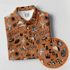 Maxcorners Southwest Desert Taco Skull Pattern Hawaiian Golf Shirt, Golf Tops For Women, Performance Golf Shirt LM1507