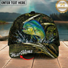 Maxcorners Fishing Woodland Camouflage Water Splash Personalized 3D Cap (12 Fish Species)