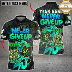 Maxcorners Darts Shirt Never Give Up Graffiti Style Multioptions Personalized Name, Team Name Unisex 3D Shirt (4 Colors)