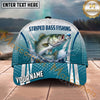 Maxcorners Fishing Catfish Honeycomb Splash Personalized Name 3D Cap (12 Fish Species)