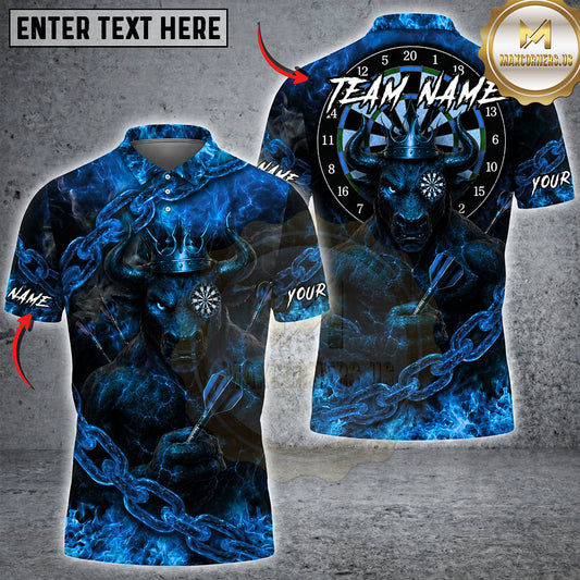 Maxcorners Darts Chained Viking Minotaur Dartboard Multiple Options Personalized Name, Team Name 3D Shirt