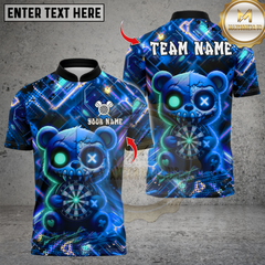 Maxcorners Darts Scary Teddy Bear Dartboard Multicolor Customized Name, Team Name 3D Shirts