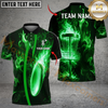 Maxcorners Electric Lightning Disc Golf Polo Personalized Name, Team Name 3D Shirt (4 Colors)