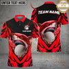 Maxcorners Golf Angry Shark Personalized Name, Team Name 3D Shirt (4 Colors)