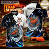 Maxcorners Trap Shooting Shooter & Skull Target Action Graphic Multicolor Customized Name, Team Name 3D Shirts