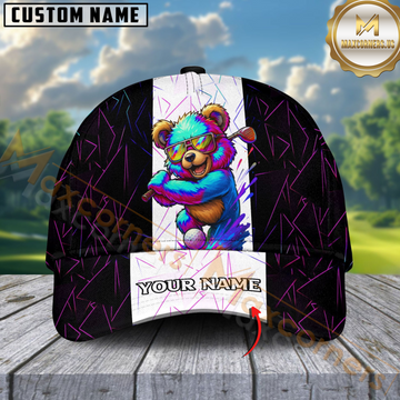 Maxcorners Cool Bear Swing Golf Cap Multicolor Personalized Cap
