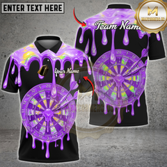 Maxcorners Darts Rainbow Melt Dripping Dartboard Multicolor Customized Name, Team Name 3D Shirt