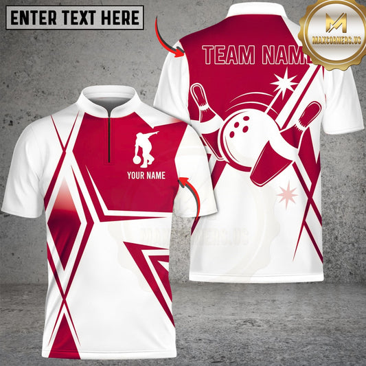 Maxcorners Bowling Jersey Multicolor Customized Name, Team Name 3D Shirts