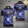 Maxcorners Darts Fire Eagle Multicolor Customized Name, Team Name 3D Shirt