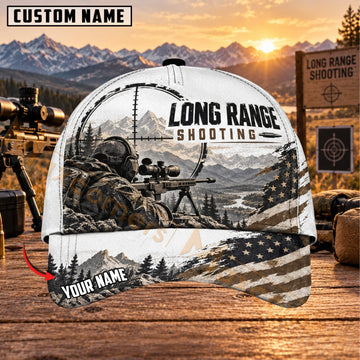 Maxcorners Long Range Shooting Mountain Marksman Camo Personalized Name 3D Cap