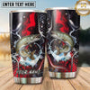 Maxcorners Fishing Tumbler Red Black Smoke Honeycomb Design Personalized Name Tumbler (13 Species)