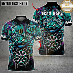 Maxcorners Darts Monster Crab Graffiti Dartboard Multicolor Customized Name, Team Name 3D Shirts