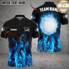 Maxcorners Golf Heavenly Flame Design Personalized Name, Team Name 3D Shirt (4 Colors)