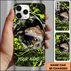 Maxcorners Fishing Neon Green Water Splash Personalized Name Phone Case  (12 Fish Species)