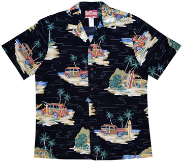 Maxcorners Classic Woodie Auto Men's Hawaiian Shirt Ver.2