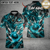 Maxcorners Bowling Bowling Ball & Pin Impact Graphic Multicolor Customized Name, Team Name 3D Shirts