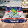 Maxcorners Fishing Patriotic Compass Personalized Name 3D Bucket Hat (12 Fish Species)
