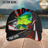Maxcorners Fishing Red White Graphic Personalized 3D Cap