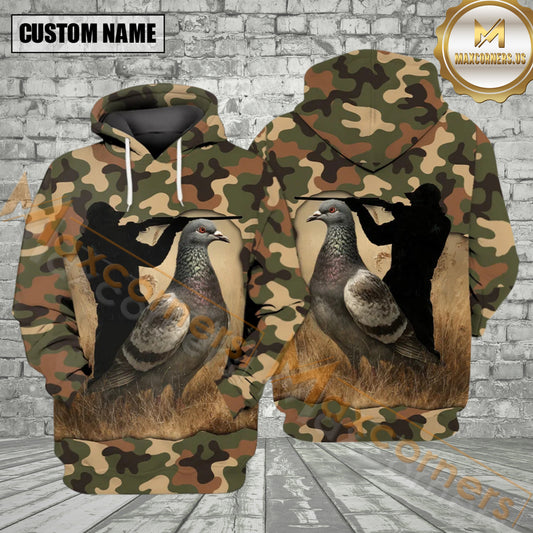 Maxcorners Funny Pigeon Hunting Color All Over Print Shirt Best Gift For Hunter