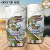 Maxcorners Fishing Tumbler White Gray Marble Hook Design Personalized Name Tumbler (13 Species)