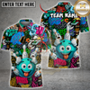 Maxcorners Bowling Madness Graffiti Style Multicolor Customized Name, Team Name 3D Shirts