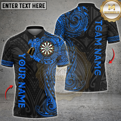 Maxcorners Darts Tribal Dragon Multicolor Customized Name, Team Name 3D Shirt