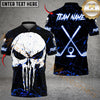 Maxcorners Golf Punisher Skull Cross Club Personalized Name, Team Name 3D Shirt (4 Colors)