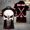 Maxcorners Golf Punisher Skull Cross Club Personalized Name, Team Name 3D Shirt (4 Colors)