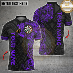 Maxcorners Darts Tribal Dragon Multicolor Customized Name, Team Name 3D Shirt