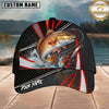Maxcorners Fishing Red White Graphic Personalized 3D Cap
