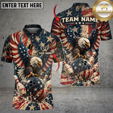 Maxcorners Bowling Fierce Eagle Bowling Ball Red Black Flame Personalized Name 3D Unisex Shirt