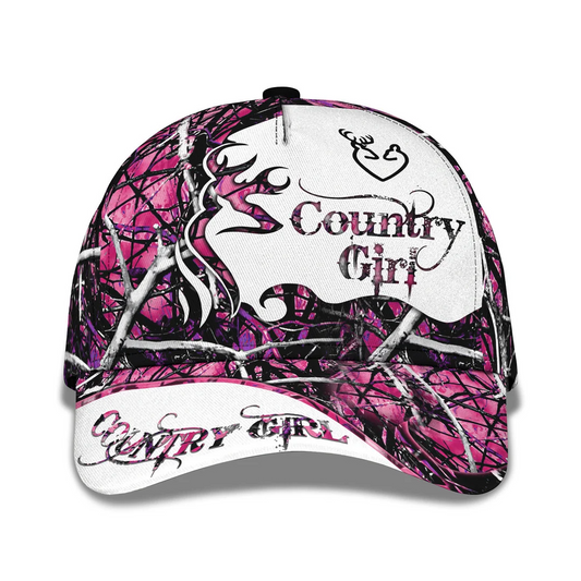 Maxcorners Country Girl Ball Cap Hunting Camo Baseball Caps for Women LM0402