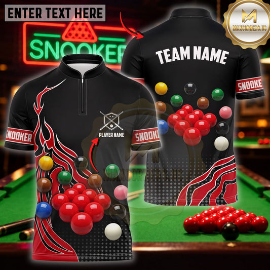 Maxcorners Billiards Gear Honeycomb Background Art Multicolor Customized Name 3D Shirt