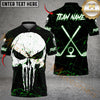 Maxcorners Golf Punisher Skull Cross Club Personalized Name, Team Name 3D Shirt (4 Colors)