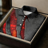 Maxcorners Red Claw Marks Hawaiian Golf Shirt, Scratch Print Women's Golf Tops, Ladies Golf Shirts LM1507
