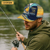 Maxcorners Sunset Serenity Ocean's Majesty, Fishing Trucker Hat, Fishing Hook Hat, Fishing Cap For Men, Fishing Gifts For Dad