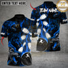 Maxcorners Crimson Howl: Strike Night Bowling Multicolor Customized Name, Team Name 3D Shirts