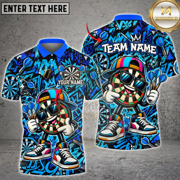 Maxcorners Darts & Skull Dartboard Street Art Graphic Multicolor Customized Name, Team Name 3D Shirts