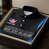 Maxcorners Personalized Veteran America 250 Polo Shirt Blue Accent, Golf Polo For Women, Ladies Golf Tops LM1507