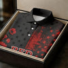 Maxcorners Red Friday American Flag Poppy Polo Shirt, Women’s Golf Apparel, Printed Golf Shirt LM1507