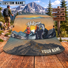 Maxcorners Hiking Hikers Sunset Mountain Trail Adventure Personalized Name 3D Cap