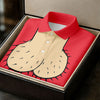 Maxcorners Red Funny Dickhead Faux Chest Golf Shirt, Funny Halloween Shirt, Women’s Golf Apparel LM1507