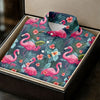 Maxcorners Pink Flamingo Tropical Floral Golf Polo Shirt, Golf Shirts For Women, Women's Golf Apparel LM1507