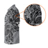 Maxcorners Strike Grey Tribal Tattoo Custom Men's Golf Polo Shirt, Funny Golf Shirt, Dad Golf Gift